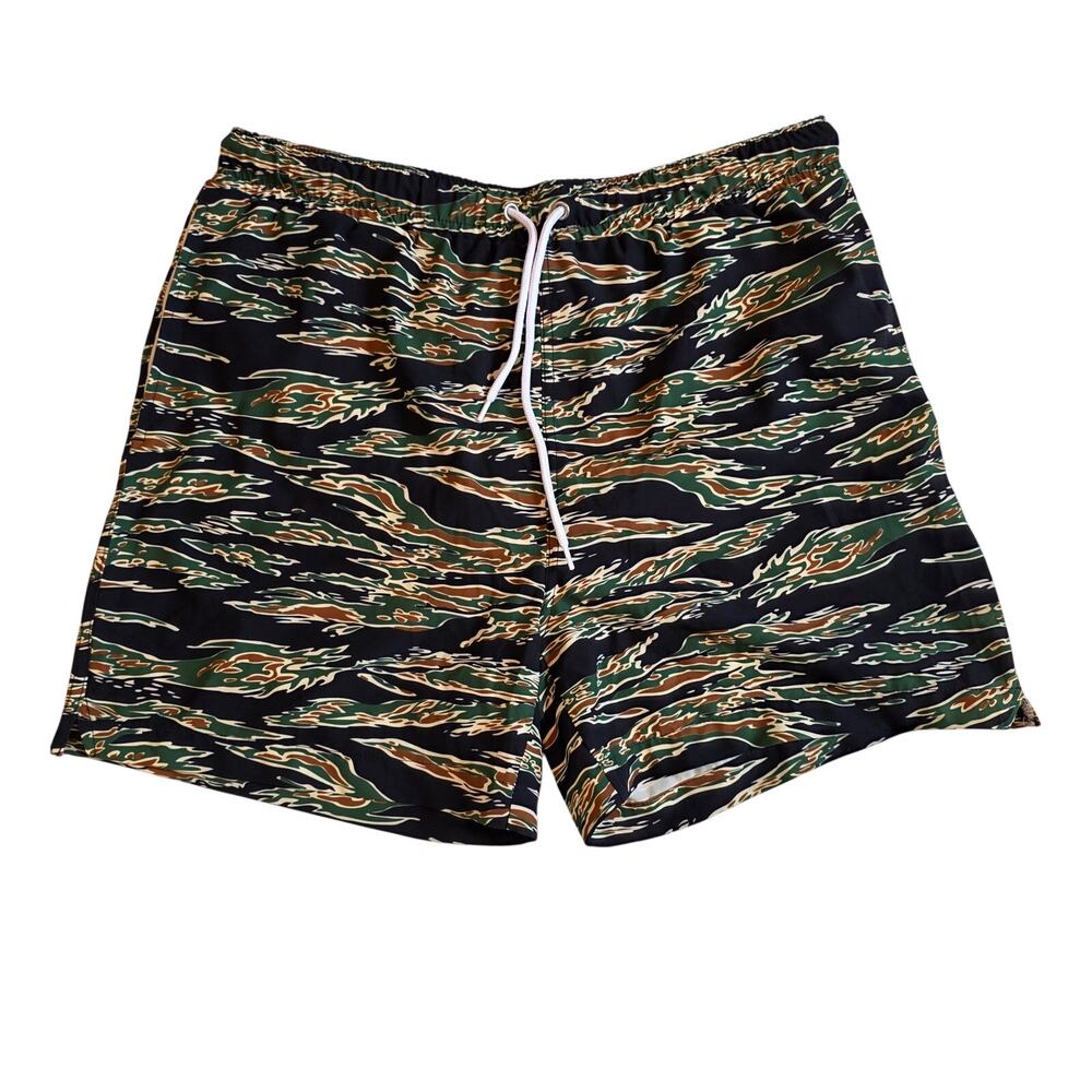 Tiger Camo Swim Trunks Board Shorts Large Fashion Nova Man